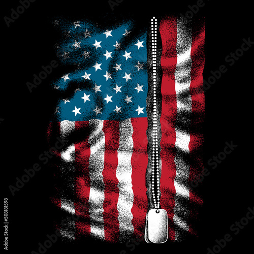 America's dog tag it can be used for Merchandise, digital printing, screen-printing or t-shirt etc. photo