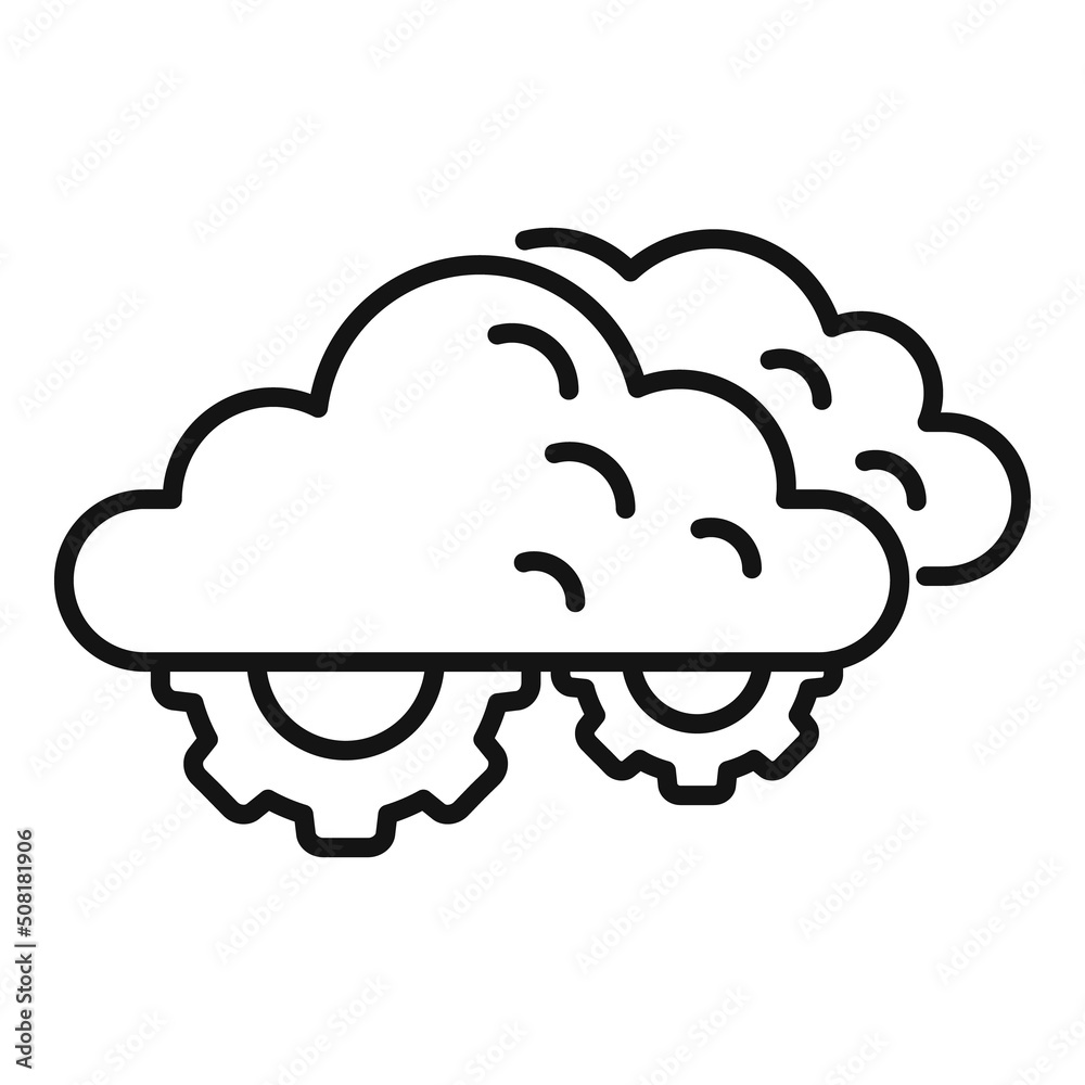 Data cloud control icon outline vector. Business center Data cloud control icon outline vector. Business center