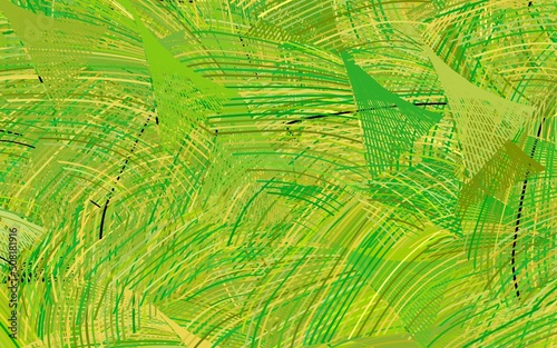 Light Green, Yellow vector template with chaotic shapes.
