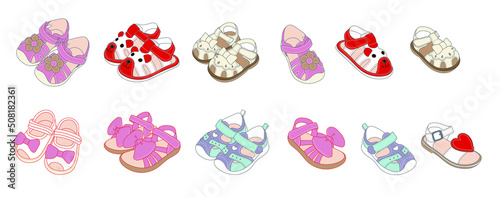Baby summer shoes ,Children's shoes ornament set
