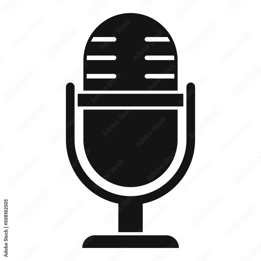Communication microphone icon simple vector. Media network Communication microphone icon simple vector. Media network