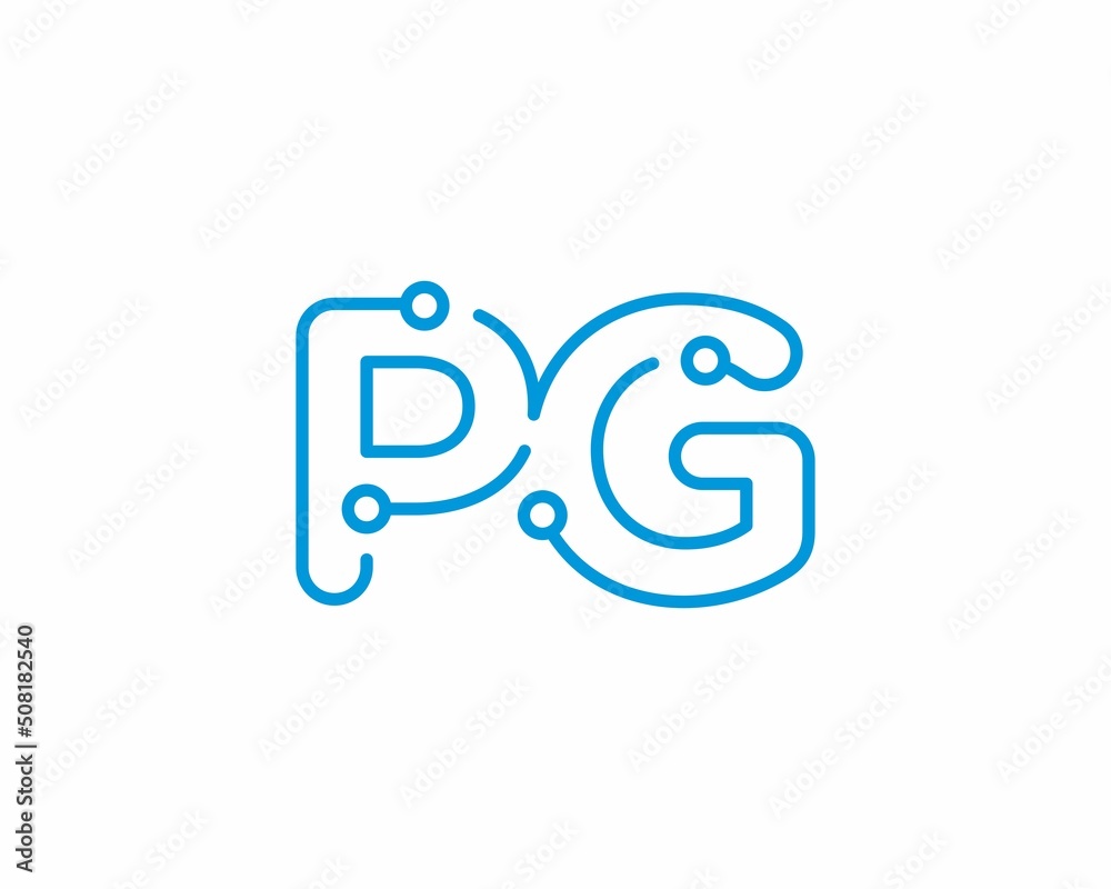 Abstract Letters PG Logo Design Template 001 Abstract Letters PG Logo Design Template 001