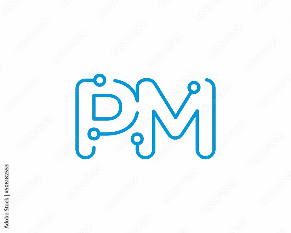 Abstract Letters PM Logo Design Template 001 Abstract Letters PM Logo Design Template 001