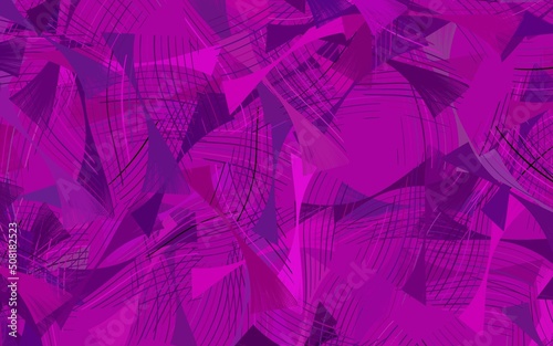 Dark Purple vector layout with wry lines. photo
