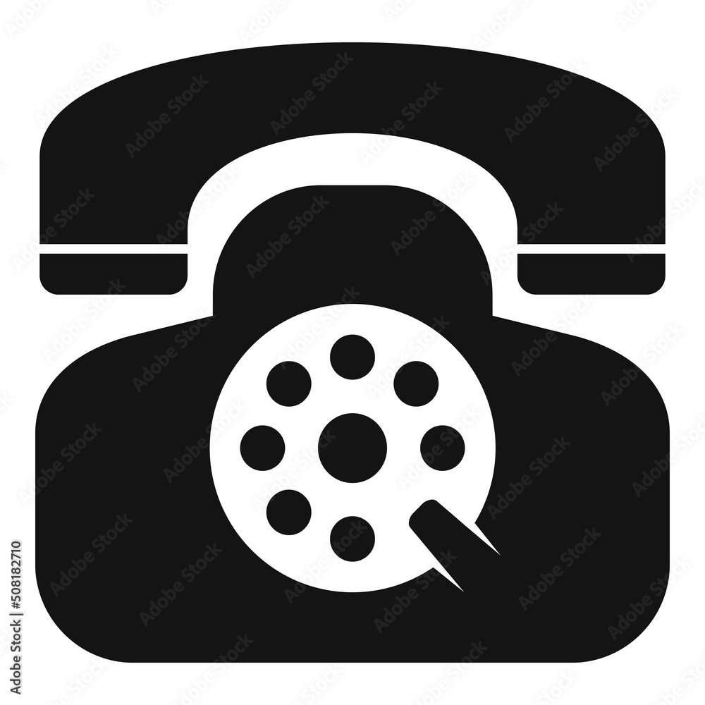 Telephone icon simple vector. Business online