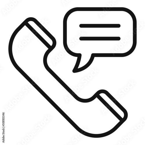 Call icon outline vector. Media work