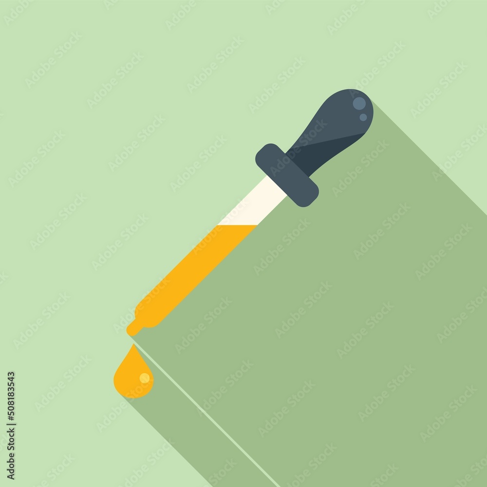 Jojoba oil dropper icon flat vector. Aroma seed Jojoba oil dropper icon flat vector. Aroma seed