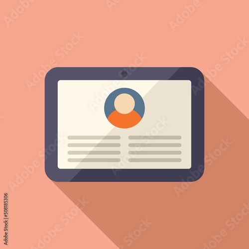Free Download Online tablet job icon flat vector. Search career - GFXLoad