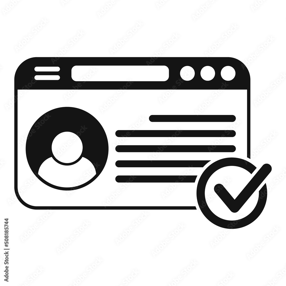 Web job search icon simple vector. Online employment Web job search icon simple vector. Online employment