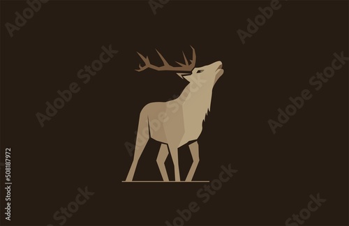 Modern Design Vector Deer Simple Style