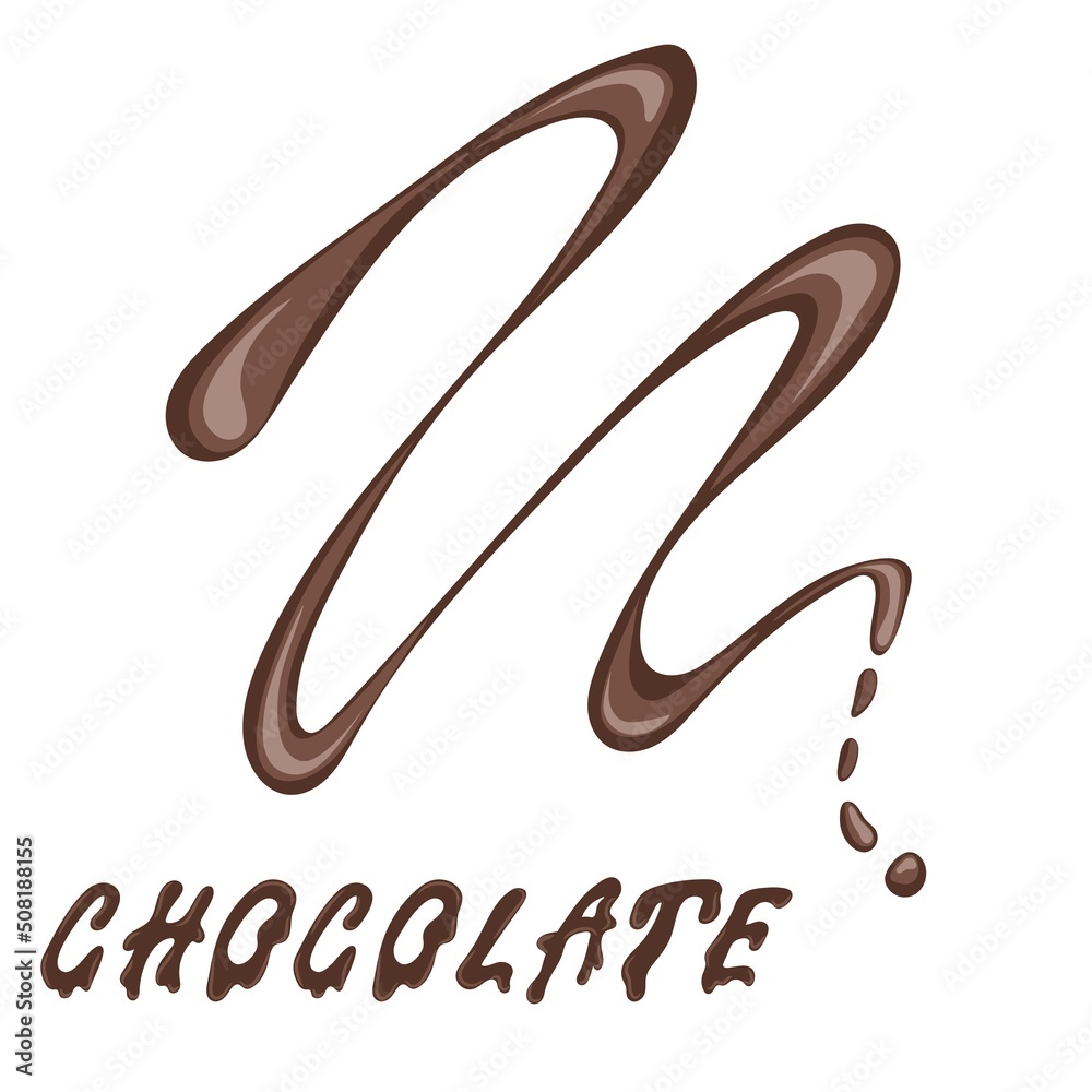 Chocolate melt blot splash stain. Melted chocolate spots on white background. Liquid chocolate. Hand drawn vector illustration. Chocolate melt blot splash stain. Melted chocolate spots on white background. Liquid chocolate. Hand drawn vector illustration.