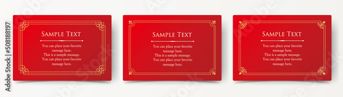 高級感のあるカードデザイン。アンティークな装飾デザイン。エレガントな縁の模様。