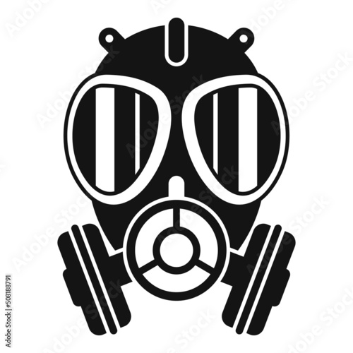 War gas mask icon simple vector. Toxic air