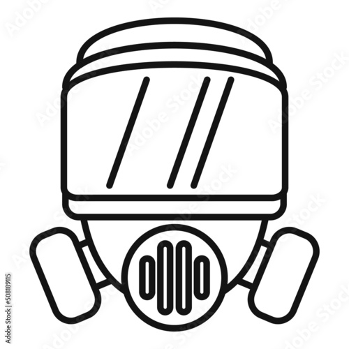 Stencil gas mask icon outline vector. Chemical air