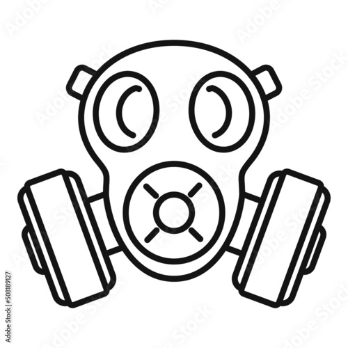 Safety gas mask icon outline vector. Chemical air