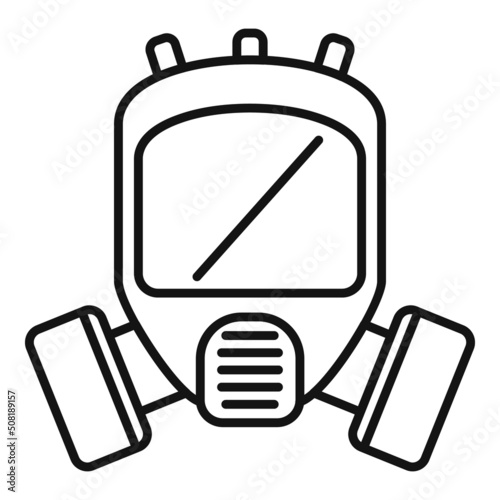 Military gas mask icon outline vector. Toxic army
