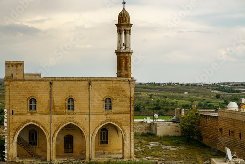 12 May 2022 Midyat Mardin Turkey. Cityscape and churches of Midyat Turkey