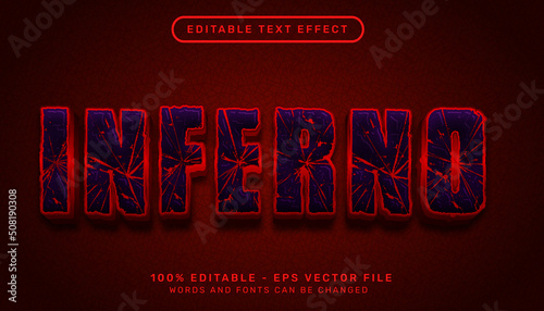  inferno 3d text effect with fire texture