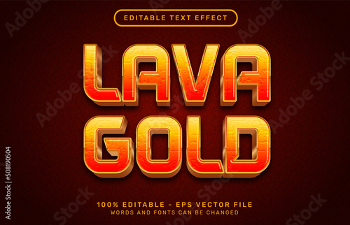 gold lava 3d text effect with fire texture