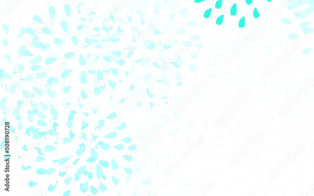 Light Green vector template with chaotic shapes.