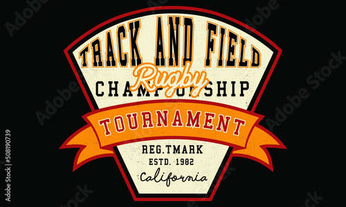 Track & field  Athletic Department  Championship College Artwork for your tee shirt	