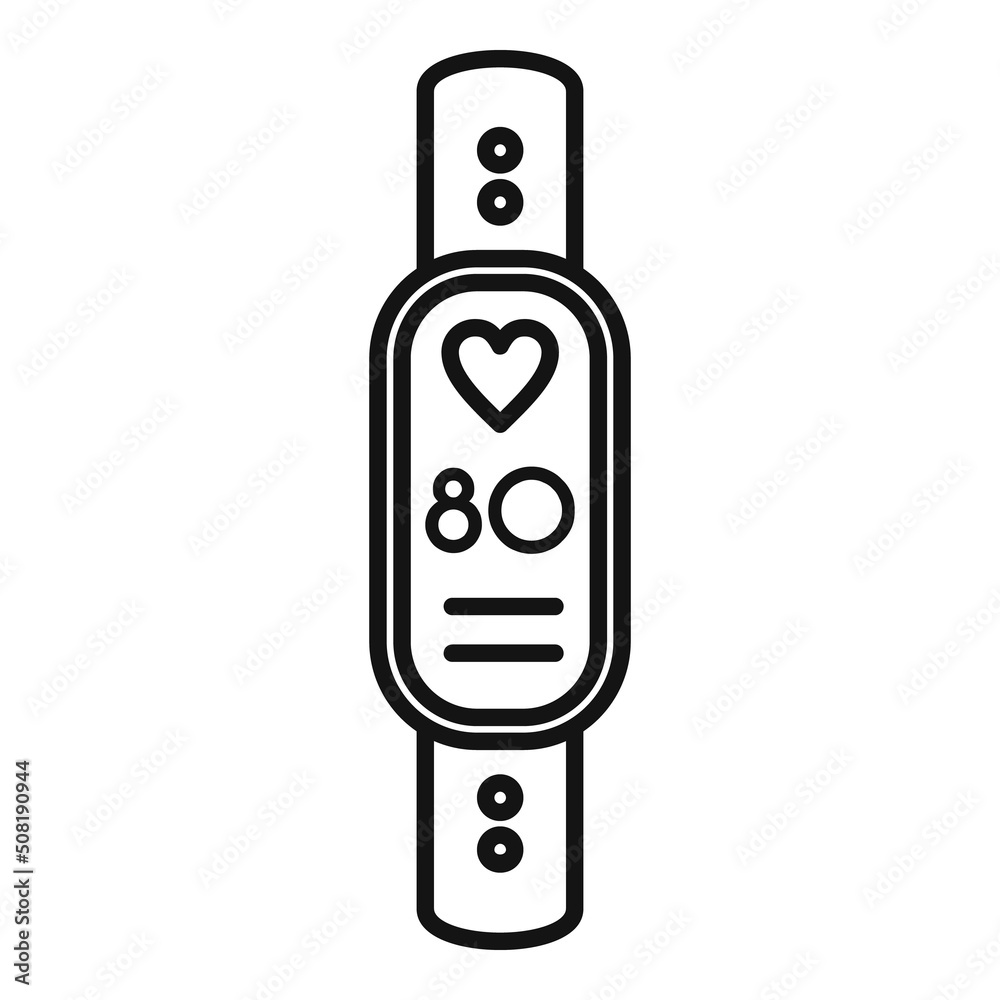 Fitness bracelet icon outline vector. Online patient Fitness bracelet icon outline vector. Online patient