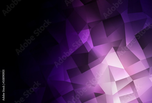 Dark Purple vector abstract polygonal pattern.