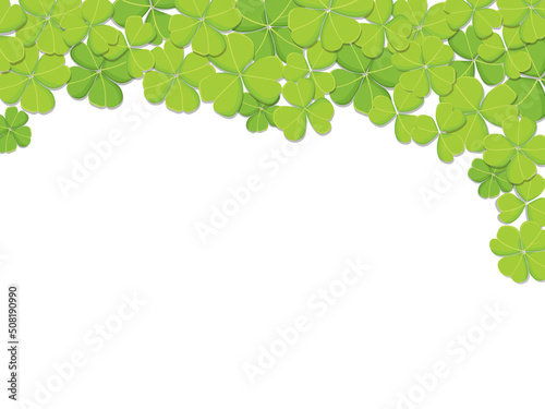 Clover leaves isolated on white background. Vector illustrations. St Patricks Day symbol  Irish lucky shamrock background