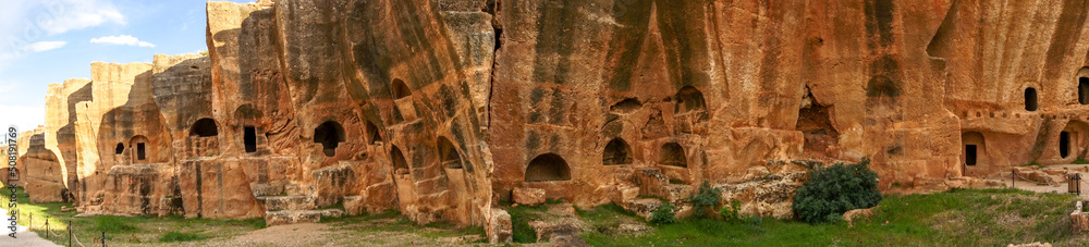 12 May 2022 Mardin Turkey. Dara antique city witn necropol and cistern of Eastern Roman Empire 12 May 2022 Mardin Turkey. Dara antique city witn necropol and cistern of Eastern Roman Empire
