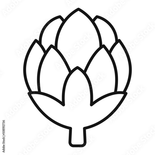 Foliage artichoke icon outline vector. Vegetable food