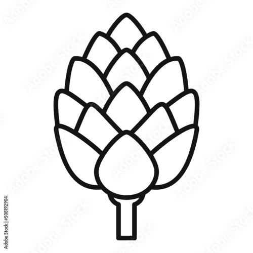 Italian artichoke icon outline vector. Food plant