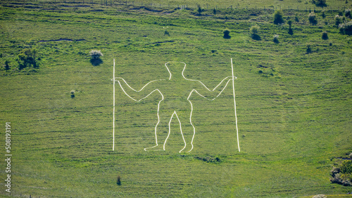 The Long Man of Wilmington carved into the hillside © Jeff