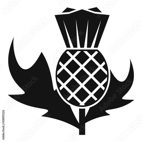 Marianum thistle icon simple vector. Flower milk