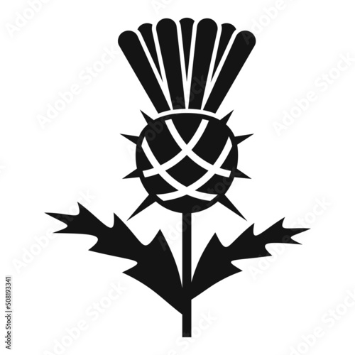 Burdock thistle icon simple vector. Milk plant