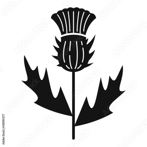 Cirsium thistle icon simple vector. Flower milk