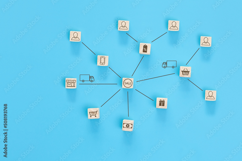 Conceptual image of network marketing Conceptual image of network marketing