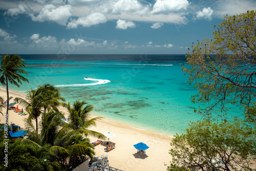 Caribbean Beach in Barbados Paynes Bay with Fun Vacation Activities © Trevor Parker Photo