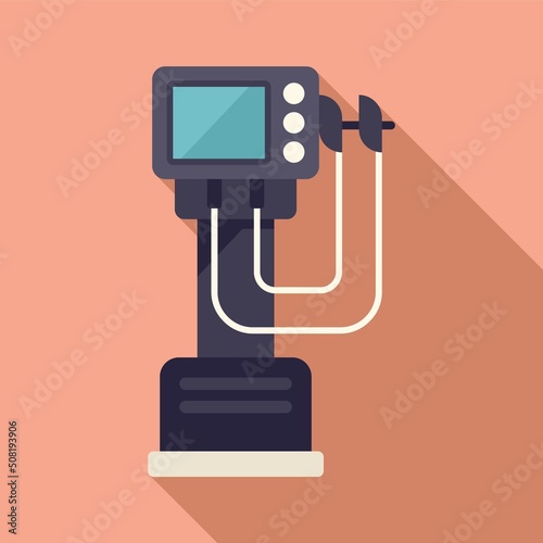 Intensive ventilator machine icon flat vector. Medical hospital