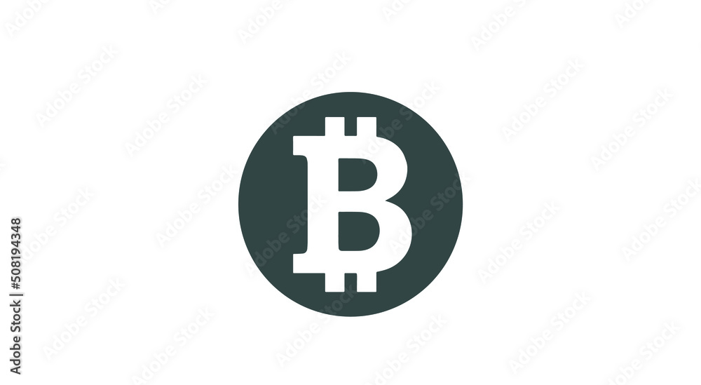 Bitcoin Vector icon design with white background, BTC Icon design