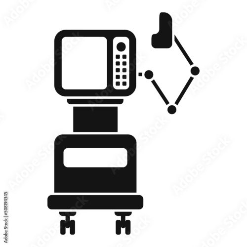 Lung ventilator machine icon simple vector. Patient equipment