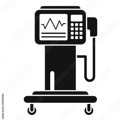 Medical apparatus icon simple vector. Patient machine