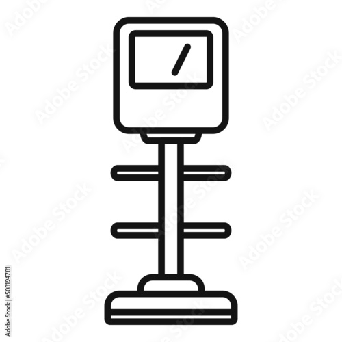 Lung ventilator machine icon outline vector. Patient equipment