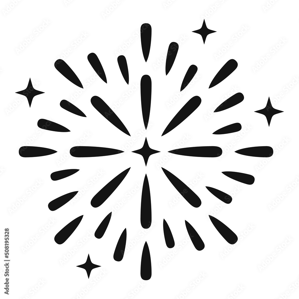 Circle firework icon simple vector. Carnival party