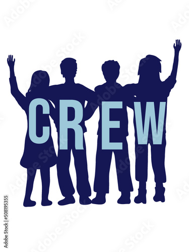 Crew Silhouette Freunde 