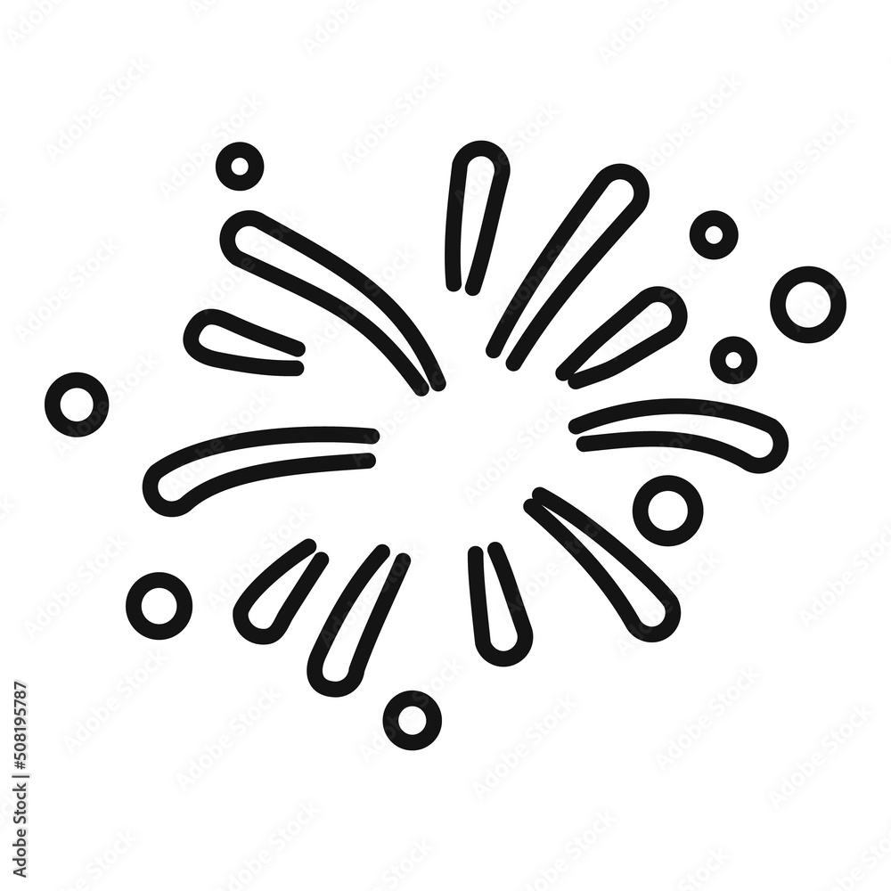 Fototapeta premium Firework event icon outline vector. Carnival party