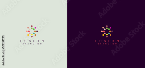Modern Circles Branding Logo design dots colorful and Sleek logo design