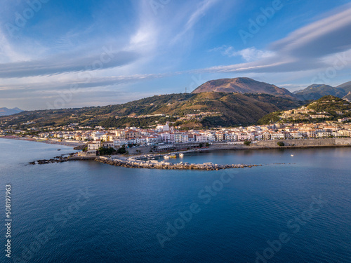 Aerial view of the town of Diamante, Cosenza, Calabria, Italy