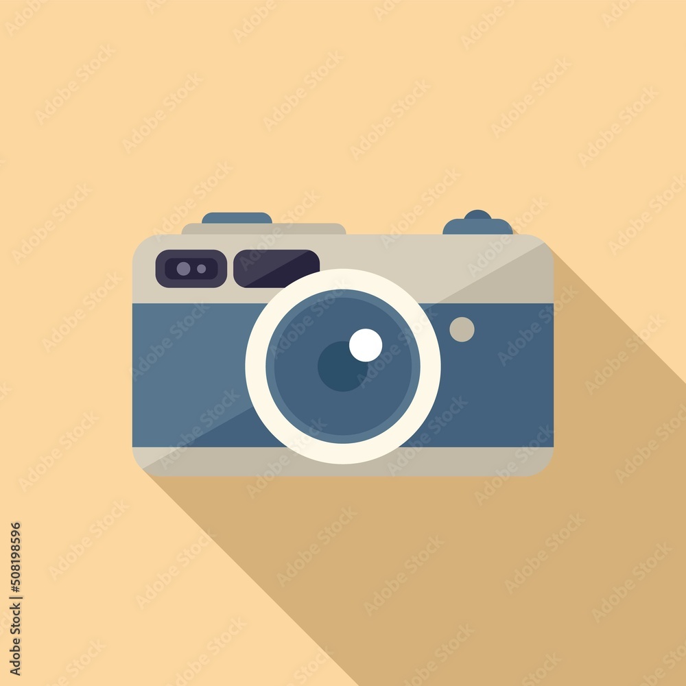 Event camera icon flat vector. Time manager Event camera icon flat vector. Time manager