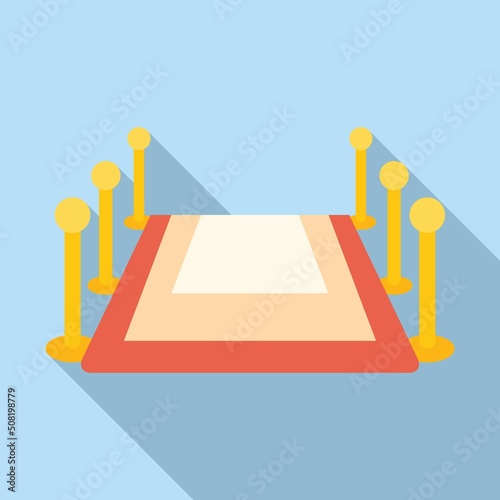 Event barrier icon flat vector. Plan calendar