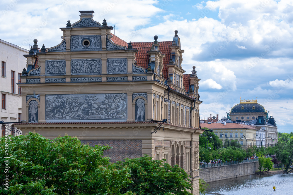 The view of the Bedřich Smetana Museum in Prague, Czech Republic